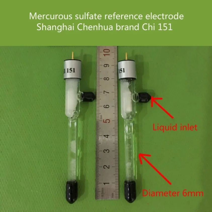 Mercury / mercurous sulfate reference electrode. Shanghai Chenhua chi151.