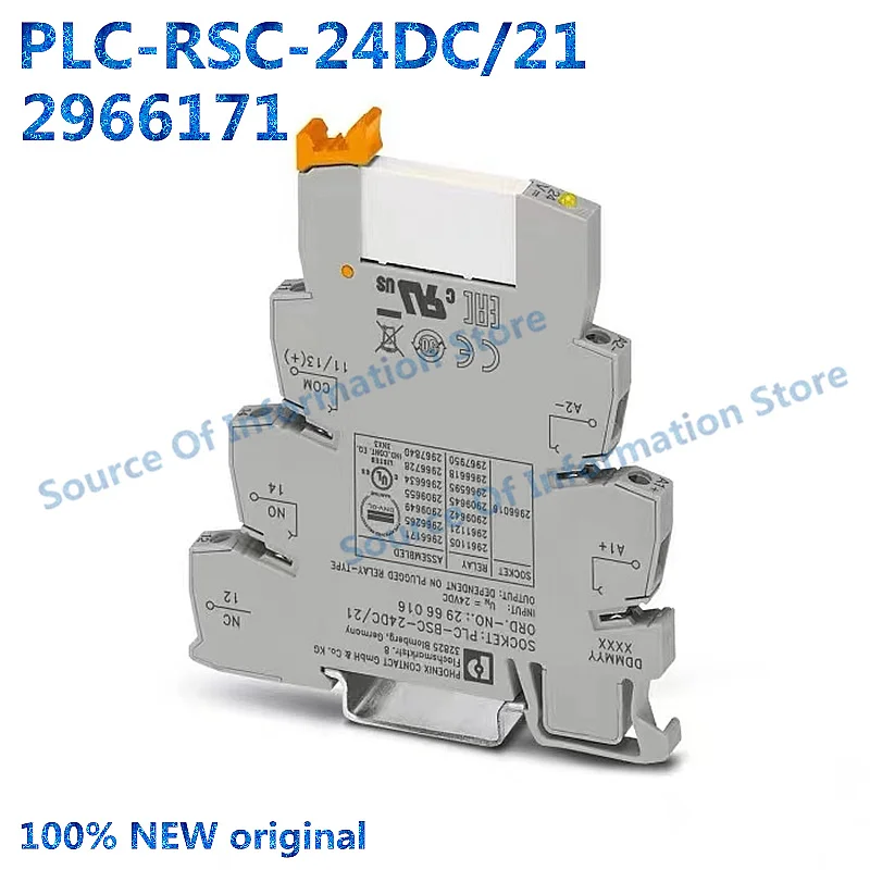 

10Pcs, Phoenix 24V DC Relay, PLC-RSC-24DC/21 2966171, 100% New