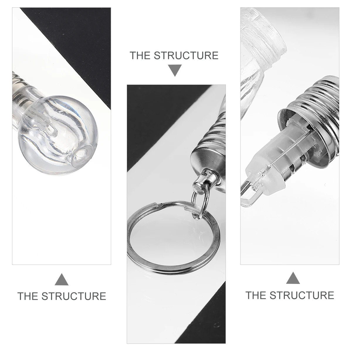 10 pcs Keychain Light Acrylic Transparent Mini Hanging Pendant Bulb Key Ring Cute Bag Charm Key Holder Pendant