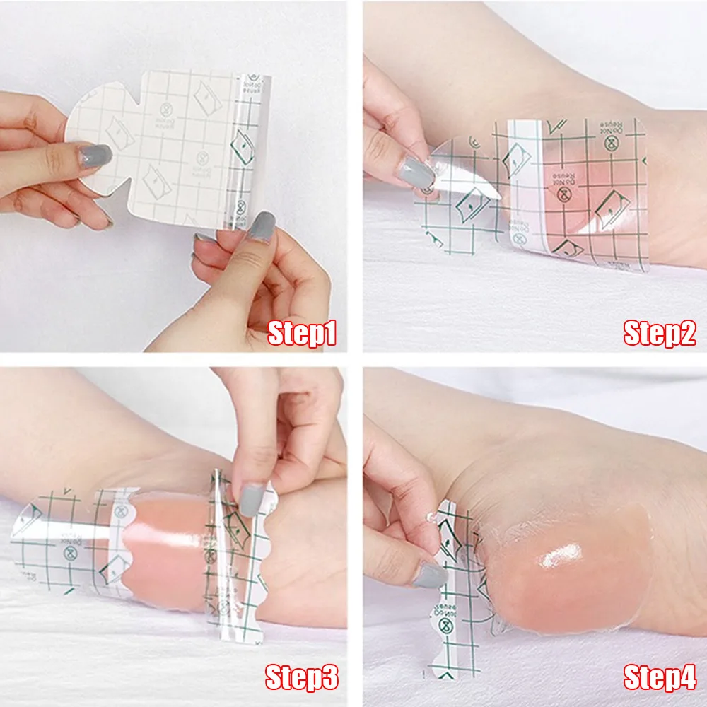 20-200 pces gel adesivo de cuidados com os pés ultra-fino protetor de filme de calcanhar anti-rachadura reparação pele seca remendo de calcanhar