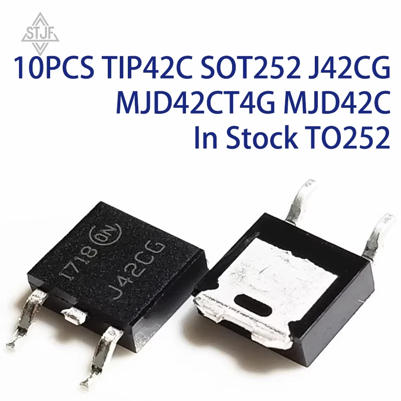 10PCS TIP42C SOT252 J42CG MJD42CT4G MJD42C In Stock TO252