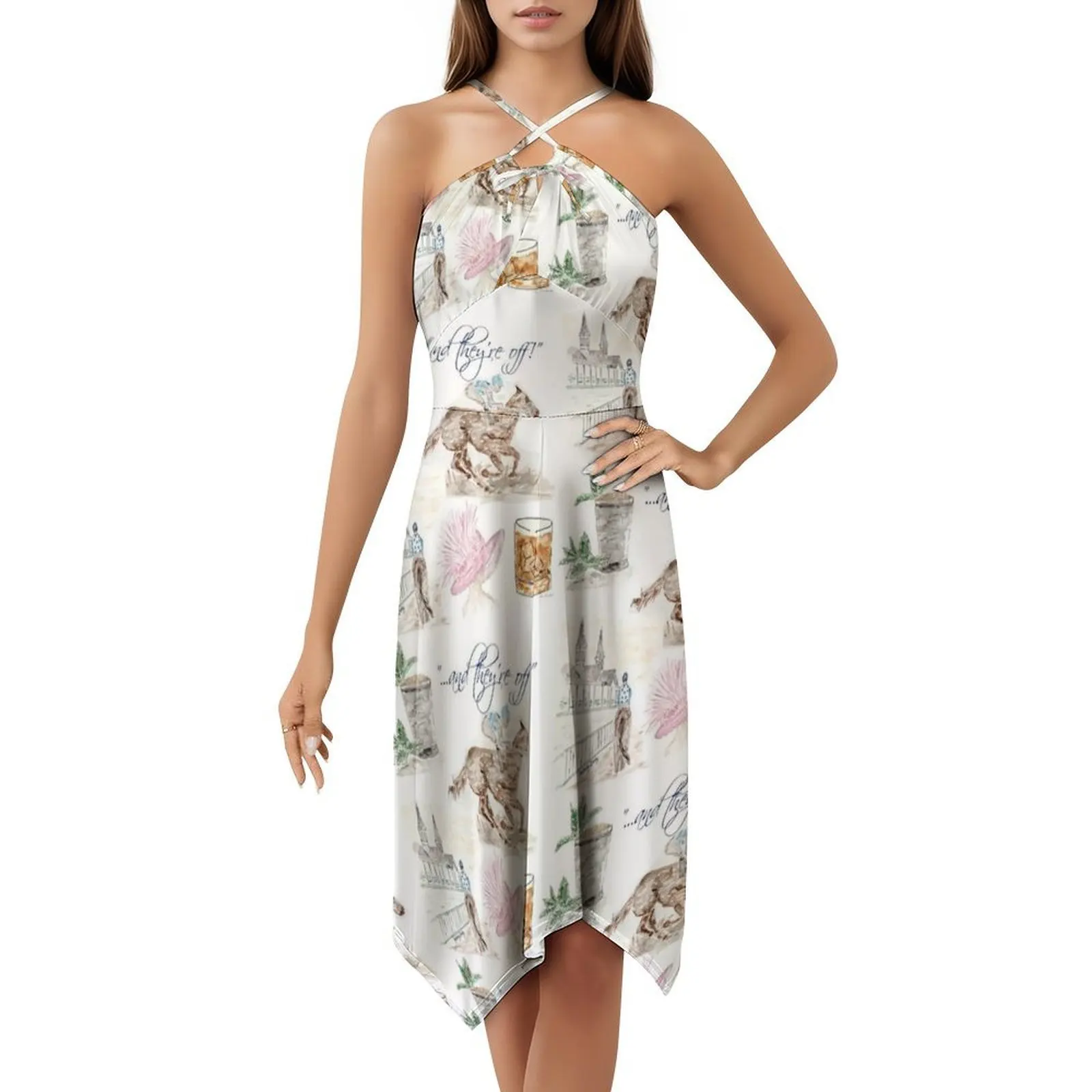 Vestido Derby carrera de caballos vestido de vacaciones Sexy para mujer fiesta en la playa cumpleaños Mini vestido vestidos de fiesta