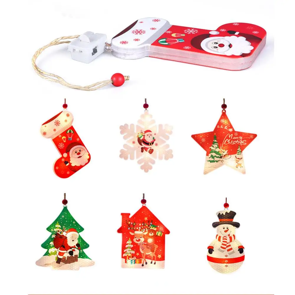 

6pcs Christmas Decoration Lights,For Indoor Home Decoration,Star & Snowman Home Christmas Day Party Atmosphere Decoration