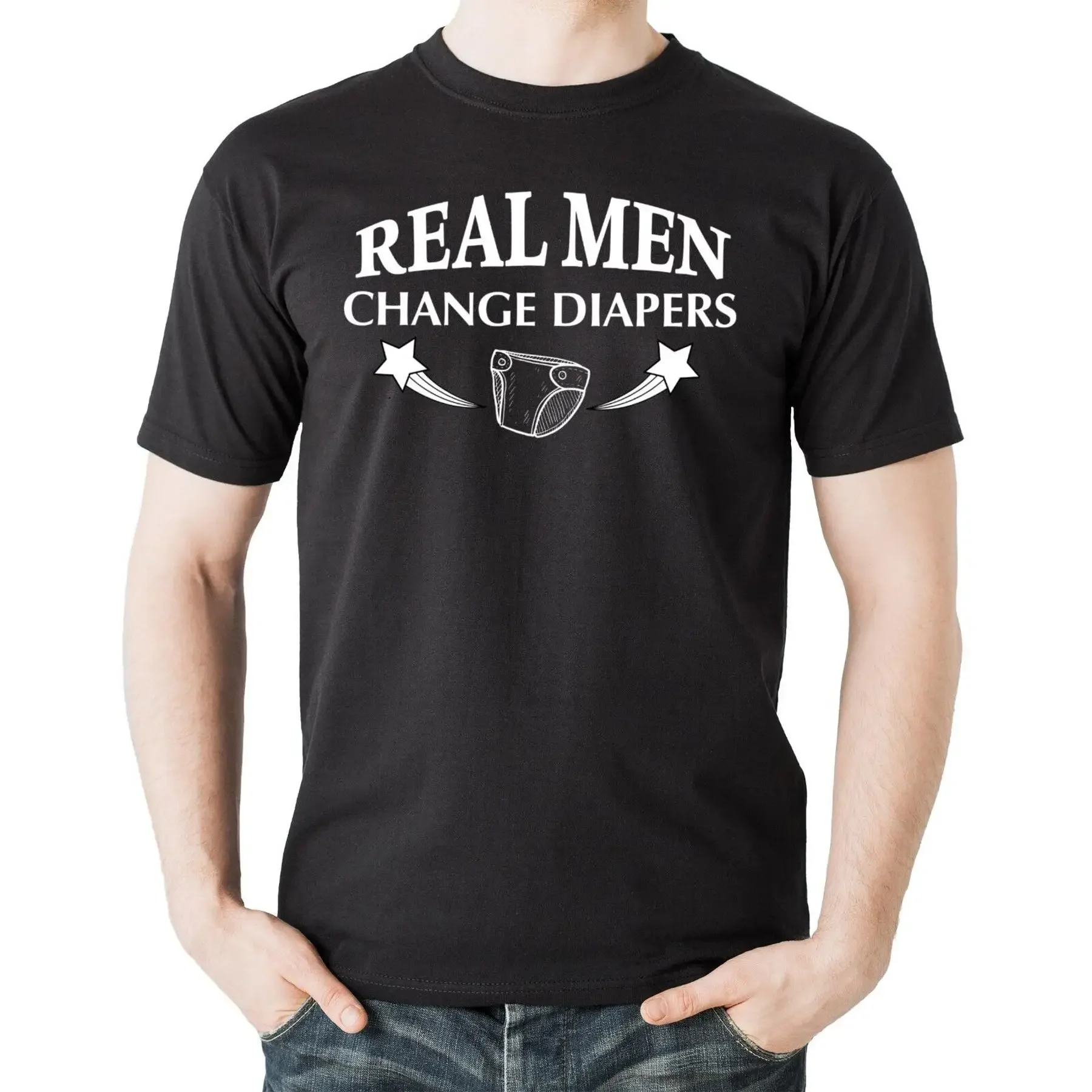 Real Men Change Diapers T Shirt Funny Gift For New Father Dad Maternity T Shirt