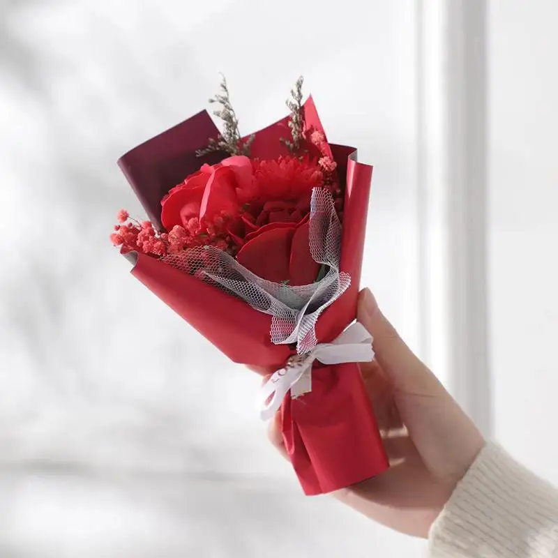 Decoração de presente para o dia dos namorados, buquê de flores artificiais, flor falsa para presente de namorada, decoração para o dia das mães