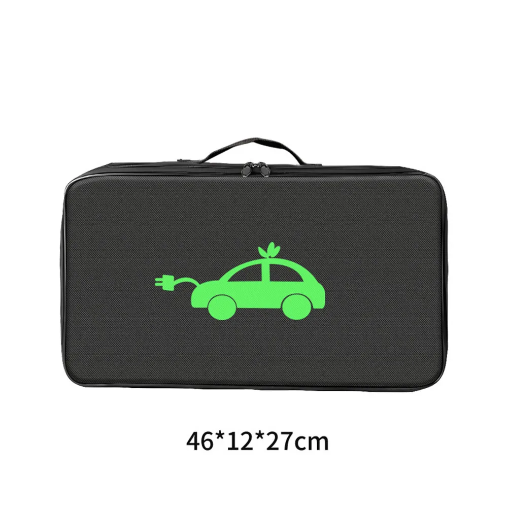 Electric Car Charging Cable Storage Bag EV Car Charging Cable Sockets Heavy-Duty And Fire Retardant Oxford Cloth Containe