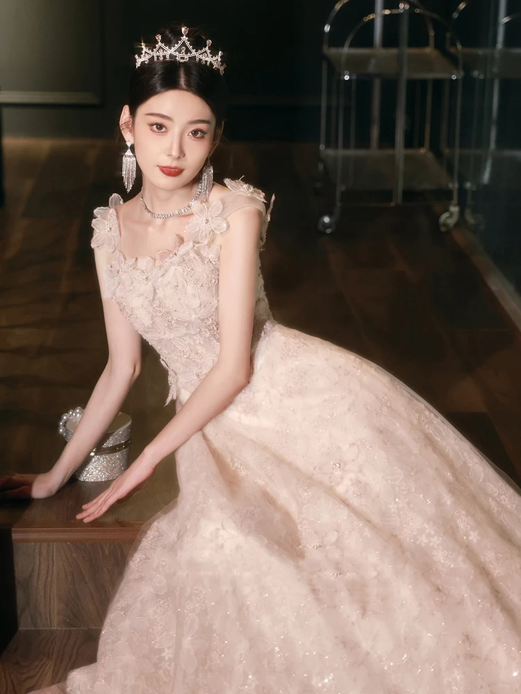 

Ele Pink Evening Gown Women's 2025 New High-End Sensation Luxury Dr for Engagement Parties Adult Birthday Host