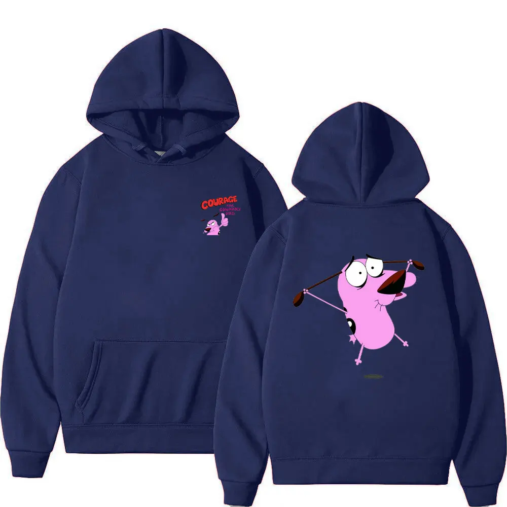 Moed De Lafaardly Hond Logo Hoodies Dubbelzijdig Print Mannen Vrouwen Mode Drop-schouder Mouw Sweatshirt Cartoon 90's trui