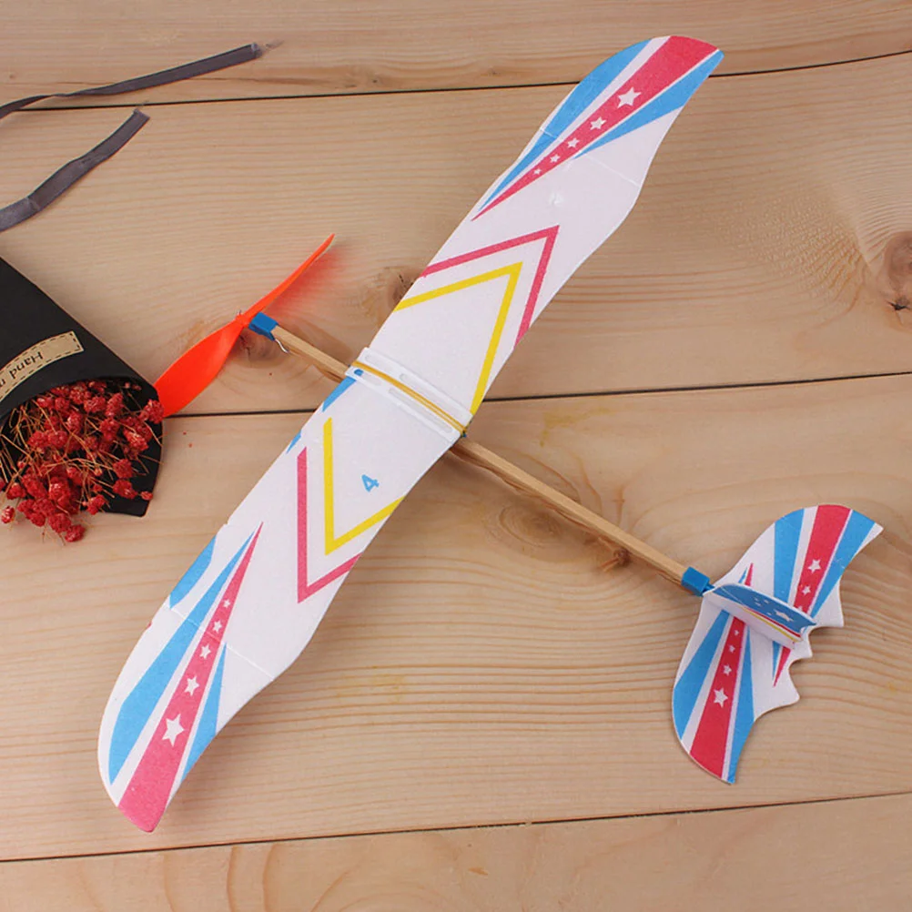 6 Pcs Sports Airplane Model Toys Throwing Plastic Manual Handmade Glider Planes