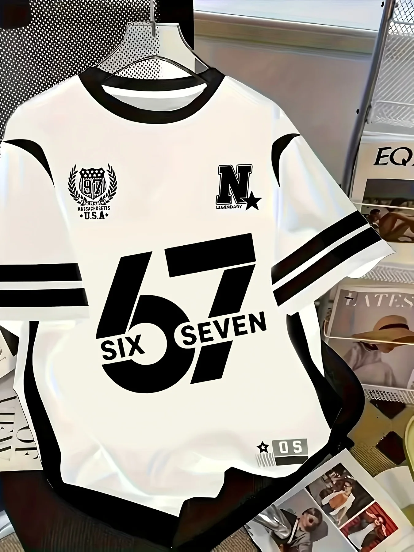 Atmungsaktives und schnelltrocknendes Sport-T-Shirt, New York No. 67 atmungsaktives Freizeitshirt für Fußball, Tennis und Basketball, ideal für den Sommer – Detail 3