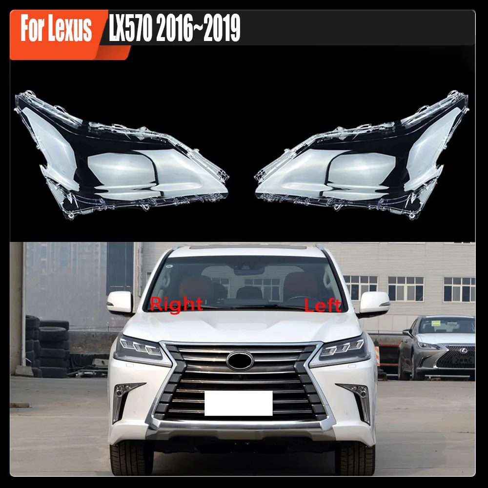 

Headlamp Lampshade glass Lampcover Head lamp light cover For Lexus LX570 2016~2019 Car Front Headlight Lens Cover Auto Shell