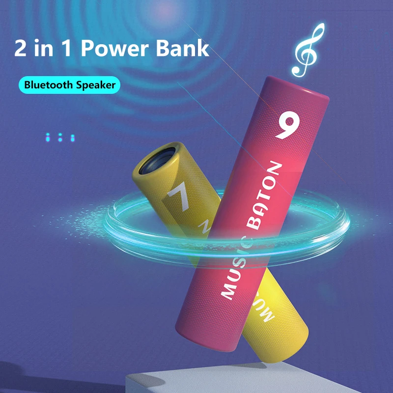 Bluetooth Speaker Power Bank 3000mAh Portable Charger External Battery Pack for iPhone 16 X Samsung Huawei Xiaomi Mini Powerbank - Image 2