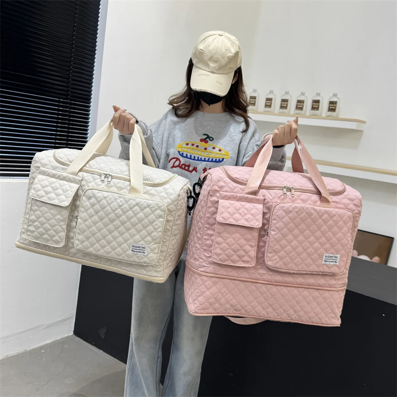 

Новая дорожная сумка для коротких поездок, мужская и женская сумка, большая вместительная сумка для хранения багажа, водонепроницаемая спортивная сумка для сухого и влажного разделения