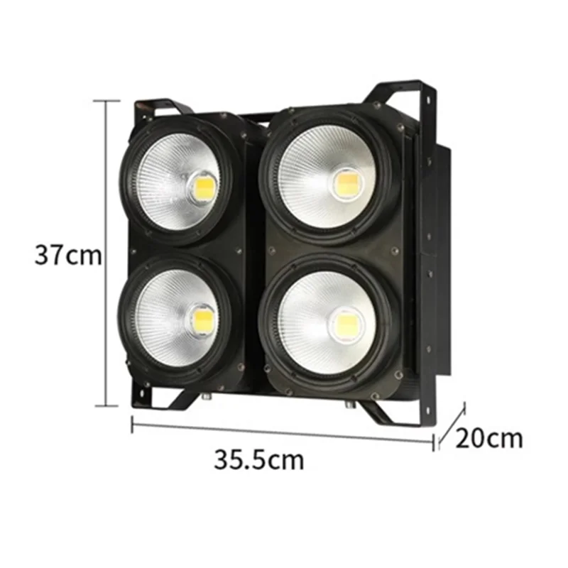 Imagem -04 - Led Dmx Stage Blackout Light Iluminação Branca Quente e Fria Venda Olhos 400w Cob 4x100w