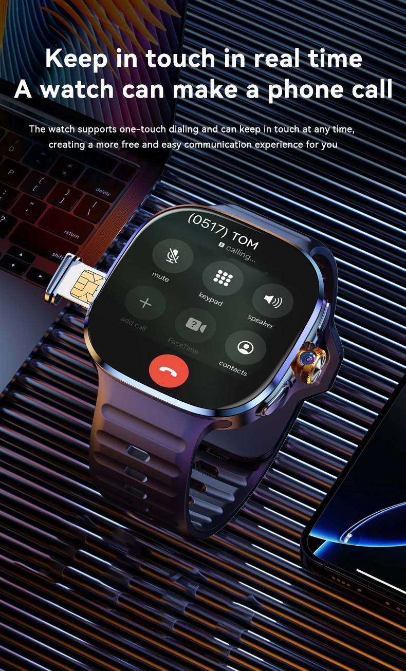 5G/4G Globales Netzwerk Smartwatch 2,4" AMOLED 2100mAh Akku 8GB+128GB Speicher Android APP-Download Gesundheitsüberwachung NFC-Uhr – Detail 11