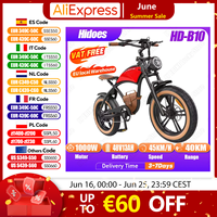 Hidoes HD-B10 Electric Bicycle 1000W 48V13AH Adult Retro Electric Bike 20*4.0 Inch Fat Tire Mountain Ebike Off-road Motorcycle