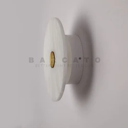 High Quality Design Luxury Round Marble Wall Lamp Living Room Bedroom Bedside Lamp Corridor Aisle Background Decor Wall Lighting