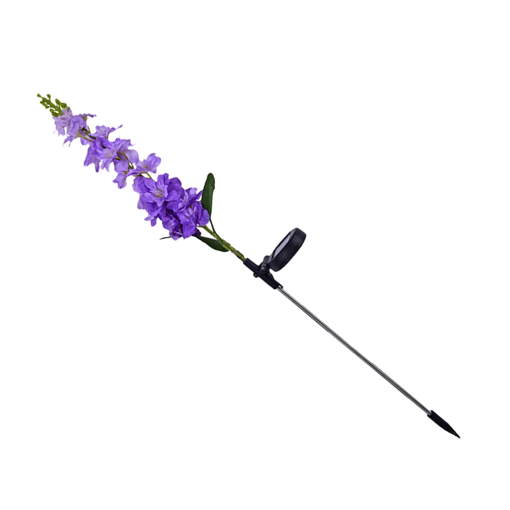 

1pc Solar Violet Flower Lamp Outdoor Decorative Led Flower Stake Light Waterproof Garden Solar Light 600Mah 8-10 Hours