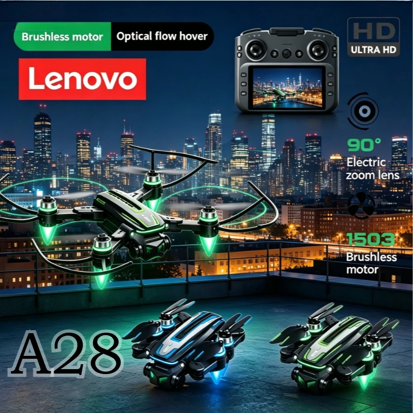 Drone Smart Rc Foldable - Lenovo A28 Professional Aerial Drone 4K