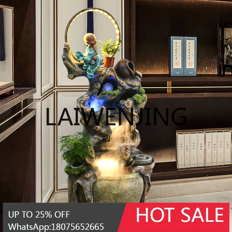 Zen Flowing Water Ornaments Lucky Fengshui Wheel Gourd Fountain Fish Pond Garden Courtyard Study Hotel Waterscape Decoration