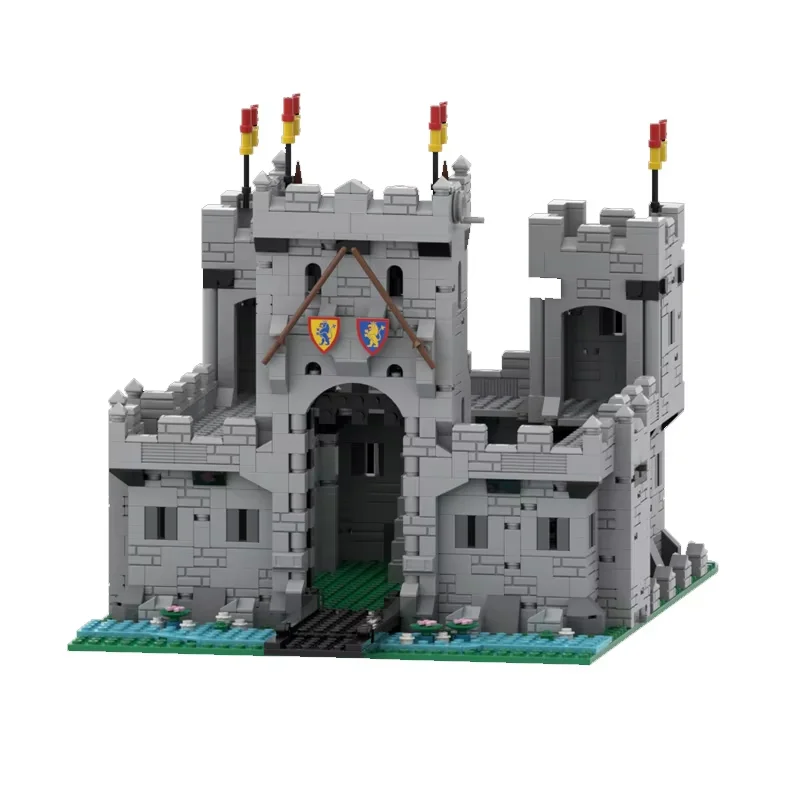 MOC Modelo Medieval Royal King Castle - Parte Pequena 1640pcs Conjunto de Construção de Brinquedos Kit de Decoração - Versão Personalizável - Uniq