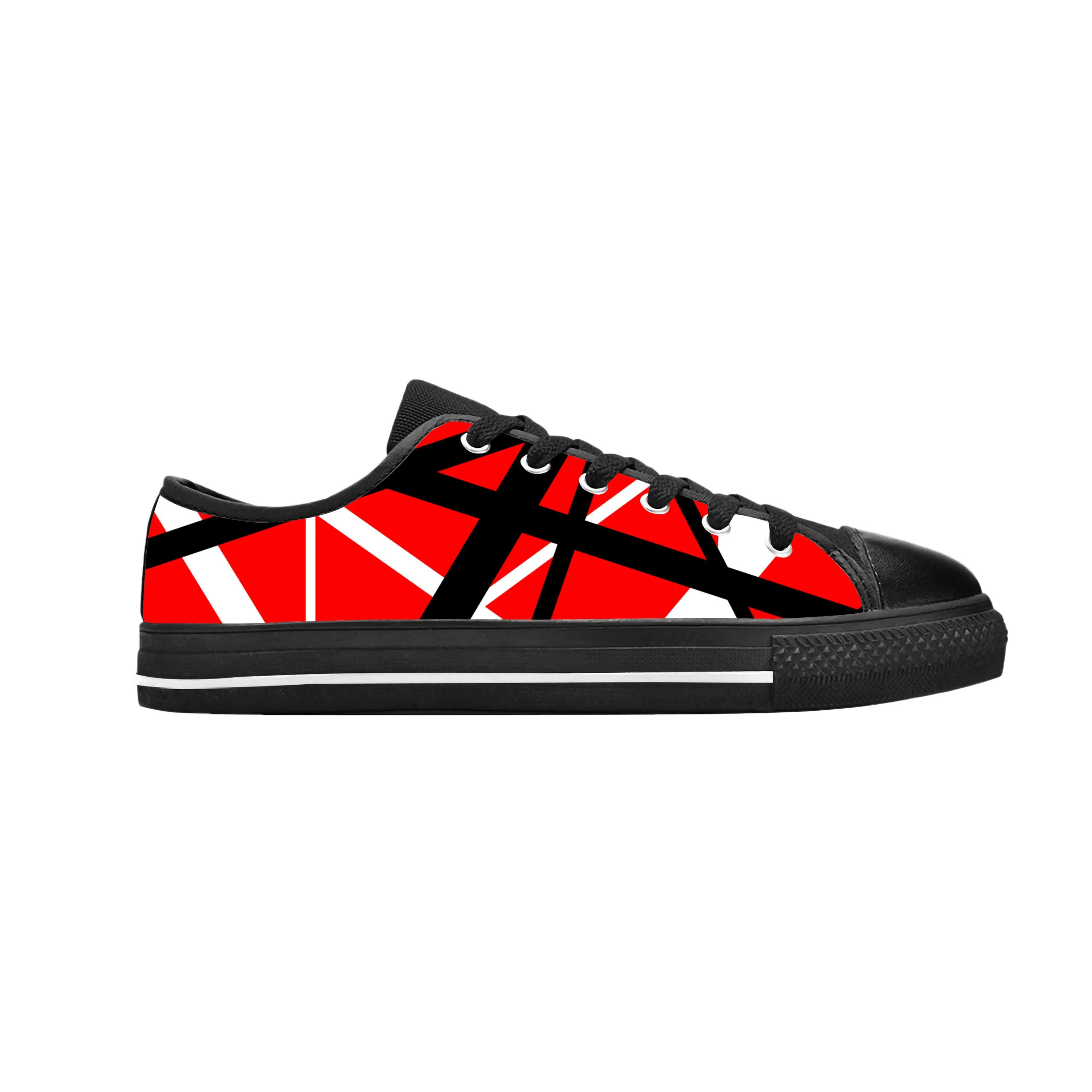 Evh 5150 Stripe Heavy Metal Rock Band Music Guitar Casual Cloth Shoes Low Top Comfortable Breathable 3D Print Men Women Sneakers