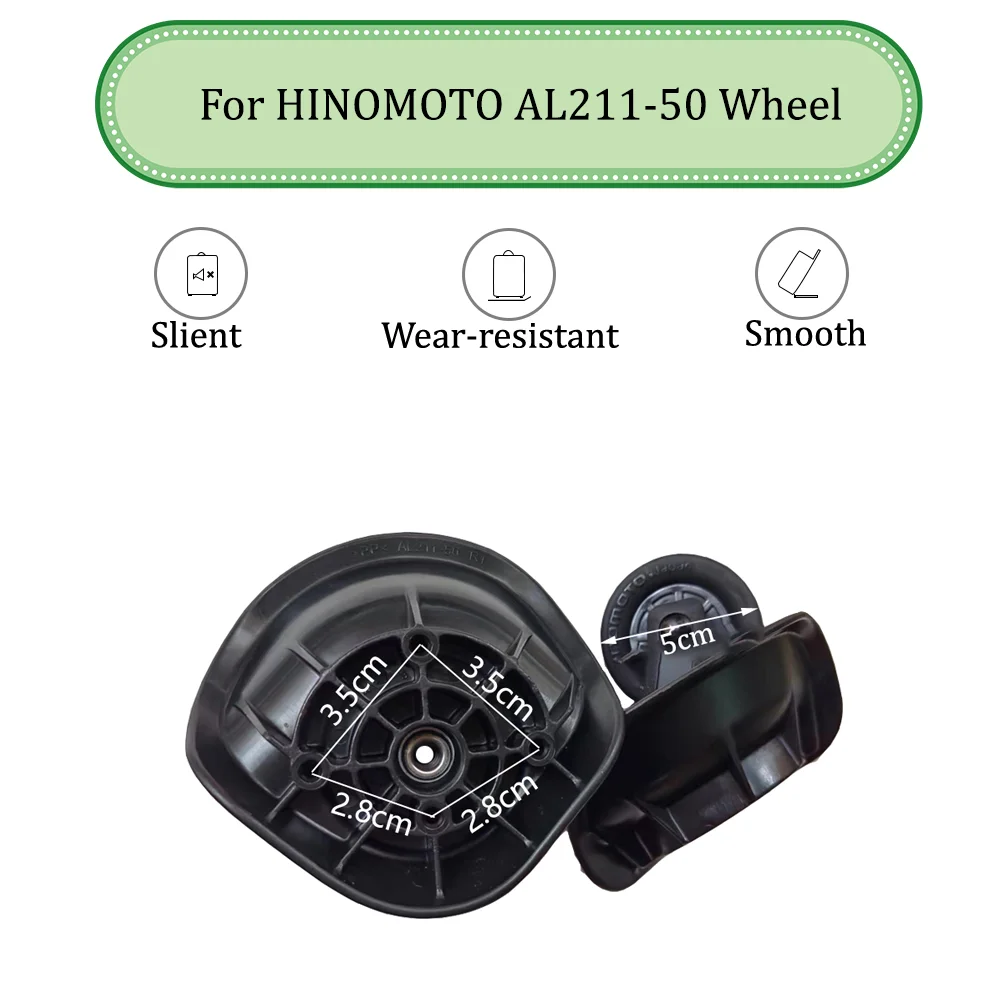 For HINOMOTO AL211-50 Universal Wheel Replacement Suitcase Silent Smooth Shock Absorbing Durable Convenient Accessories Wheels