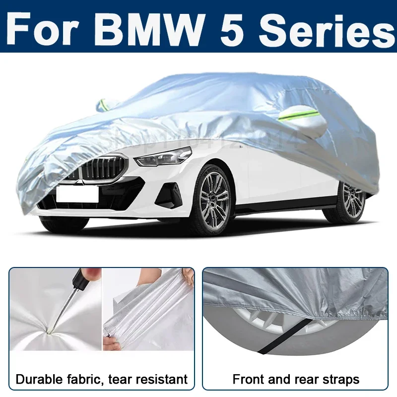 

Outdoor Full Car Cover For BMW 5 Series with Reflective Strips Waterproof Snowproof Dustproof UV Protection Auto Accessory