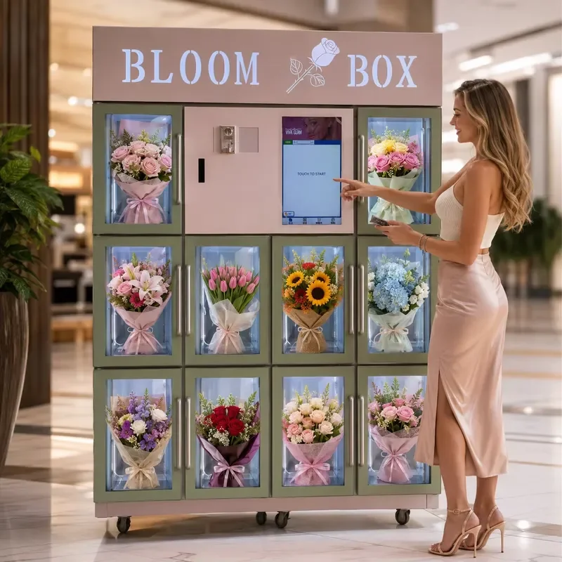 Customized Metal Refrigerated Flower Vending Machine with SDK Function Fresh Keeping Unmanned Equipment for Fresh Flowers