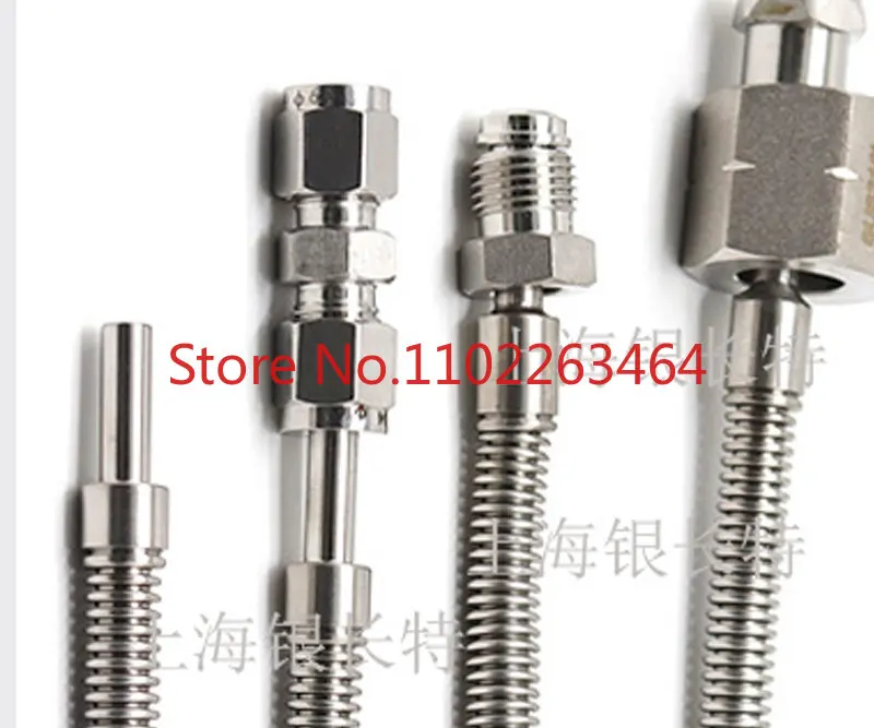 304 stainless steel vacuum bellows ferrule VCR welded gas hose 1/4 3/8 1/2 Φ six Φ eight