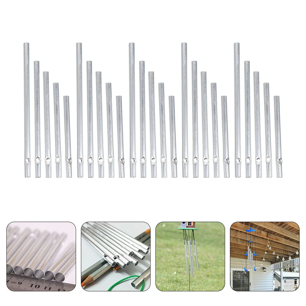 15 PCS Component Wind Chimes Child for outside Tubes Aluminum Kids DIY Plaything