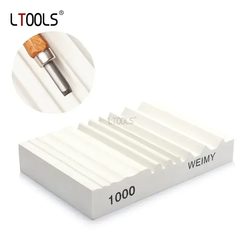 1000 Grit Carving Knife Sharpening Stone Multiple Grooves Forkinds of Wood Carving Tool White Corundum Shsrpening Polishing Tool