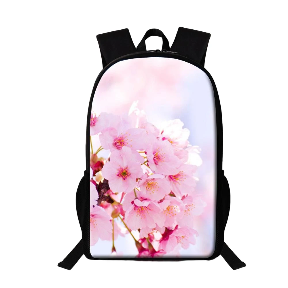 Cherry Blossoms Flower Backpack Girls Daily School Bags Women's Stylish Backpacks for Casual Traveling Rucksack Teens Schoolbag