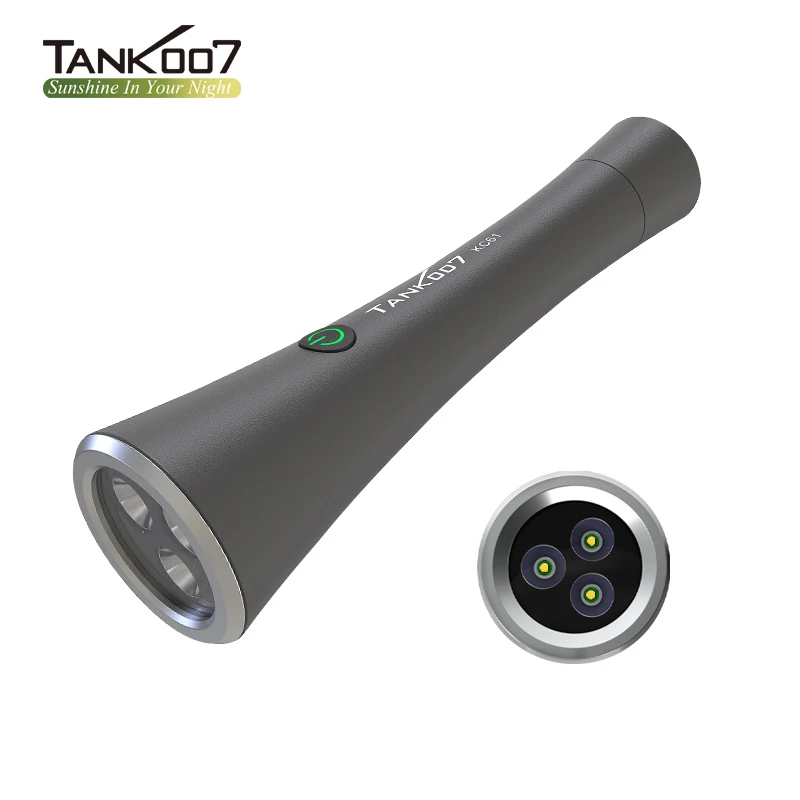 TANK007 KC61 High Strong Power Led Flashlights Tactical Emergency Spotlights Built-in Battery USB Rechargeable Camping Torch