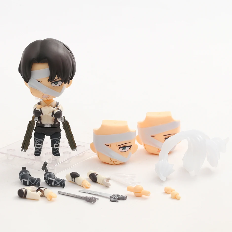 Attack on Titan Levi 2002 Eren 2000 Mikasa 2001 Action Figure Collection Model Toy Q Doll Xmas Gift