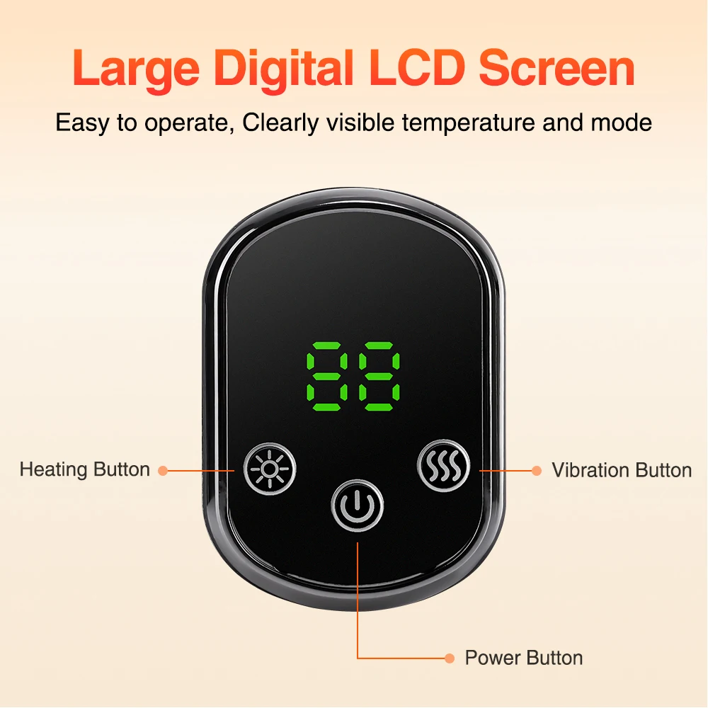 Wireless Neck Heating Pad Vibration Massage Cordless Heated Neck Wrap for Neck & Shoulder Discomfort Relief Electric Thermal Nec