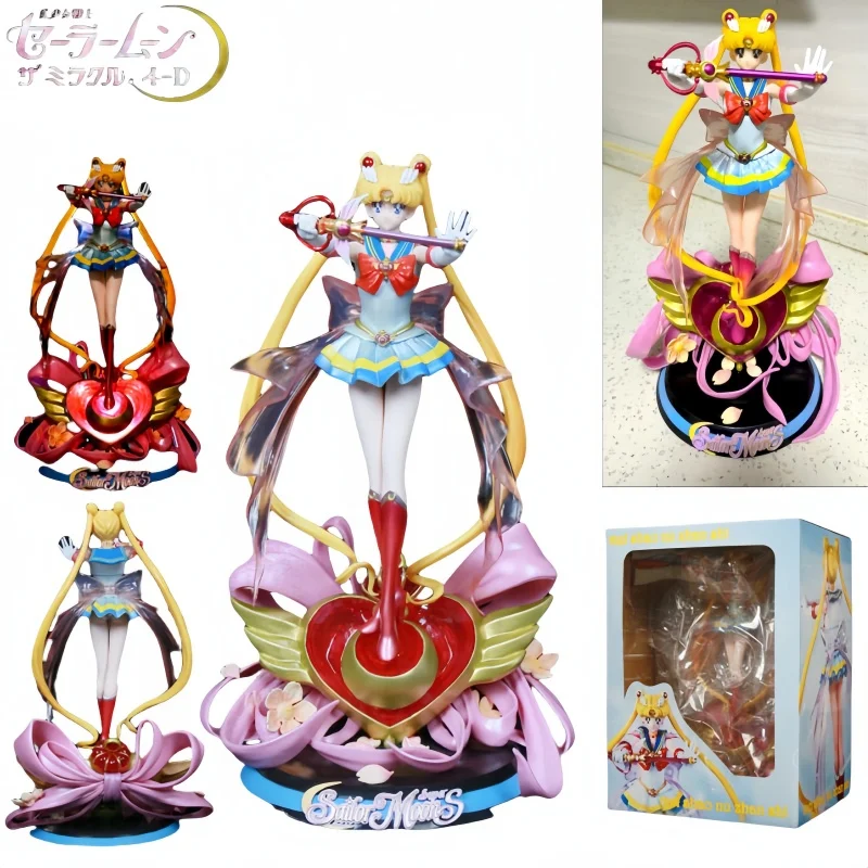 

35cm Anime Sailor Moon Anime Figure Tsukino Usagi Action Figurine Pvc Statue Model Collection Decor Toys Kids Christmas Gift