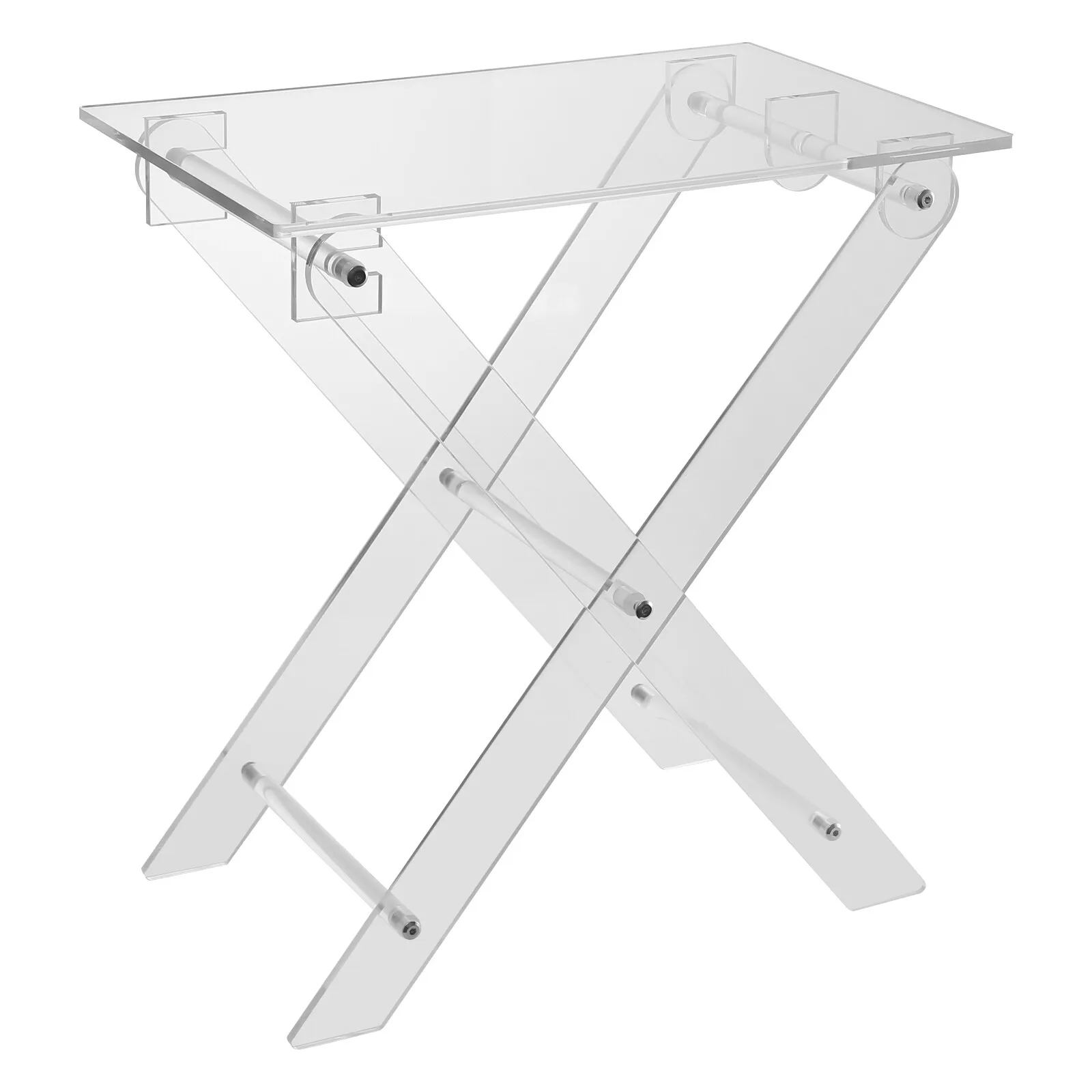 Café TablesFoldable Acrylic Laptop Stand Multi Functional Table for Living Room Bedroom