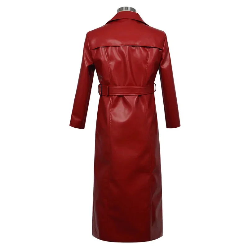 Mr Scarletella Game Homicipher The Enigmatic Antagonist Cosplay Costume Wig Red Trench Coat Women MenHalloween party c FD1;6 - view 3