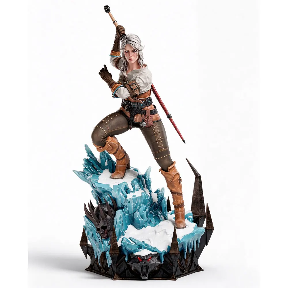 1/24 75mm  Female Warrior Resin Model Kits  3D Printed Gray Model Figurine DIY Doll Model Unassembled And Unpainted