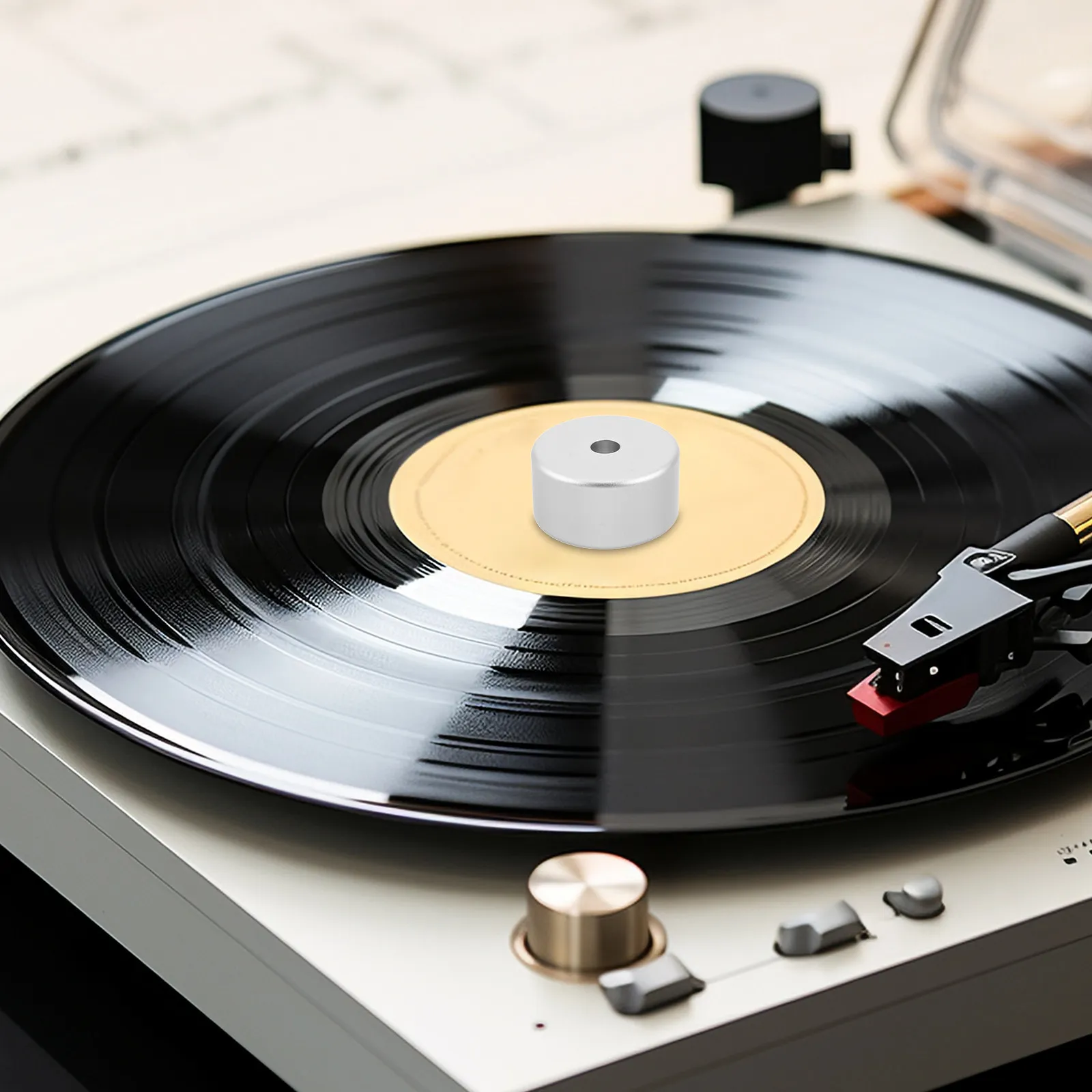 Record Stabilizer Weight Disc Stabilizer Clamp for 7 Inch Vinyl Enhance Tracking Accuracy Prevent Edge Lift Turntable Accessory