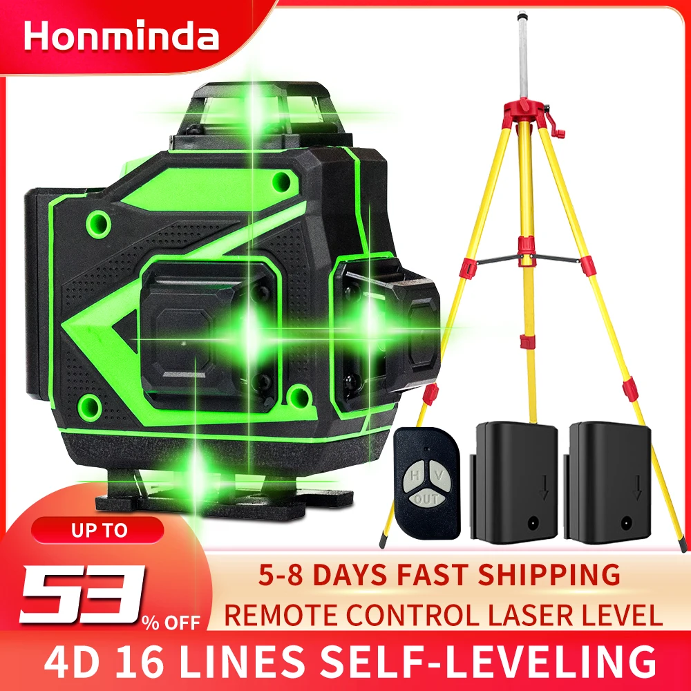 

Laser Level 16 Lines 4D nivel laser Self-Leveling Laser Level 360 Laser Leveling Unit Horizontal And Vertical Cross