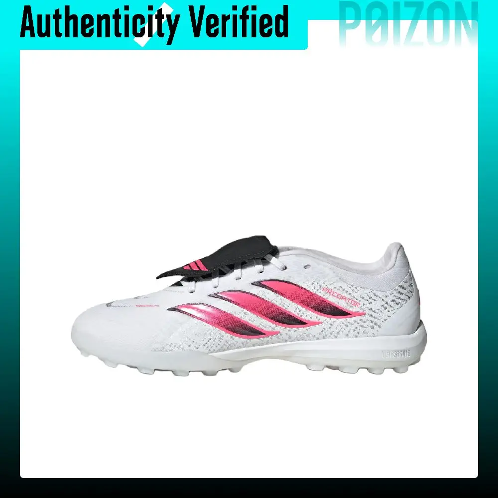 Adidas PREDATOR PRO Soccer Shoes Unisex Low-top White/Swirl Neon Red/Black IH7218