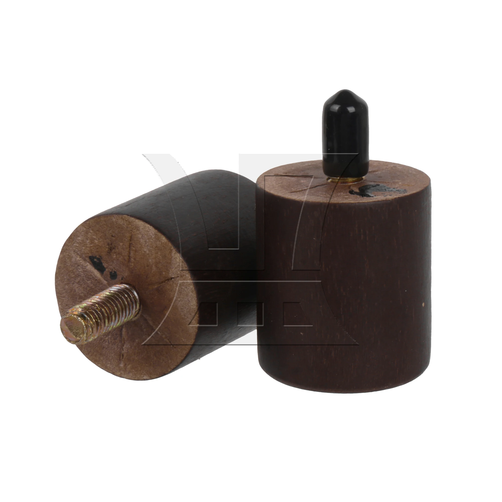 BQLZR 8Pcs Cylindrical Wooden Couch Legs Brown 3.7x3.5cm Furniture Feet Sofa Replacement Legs