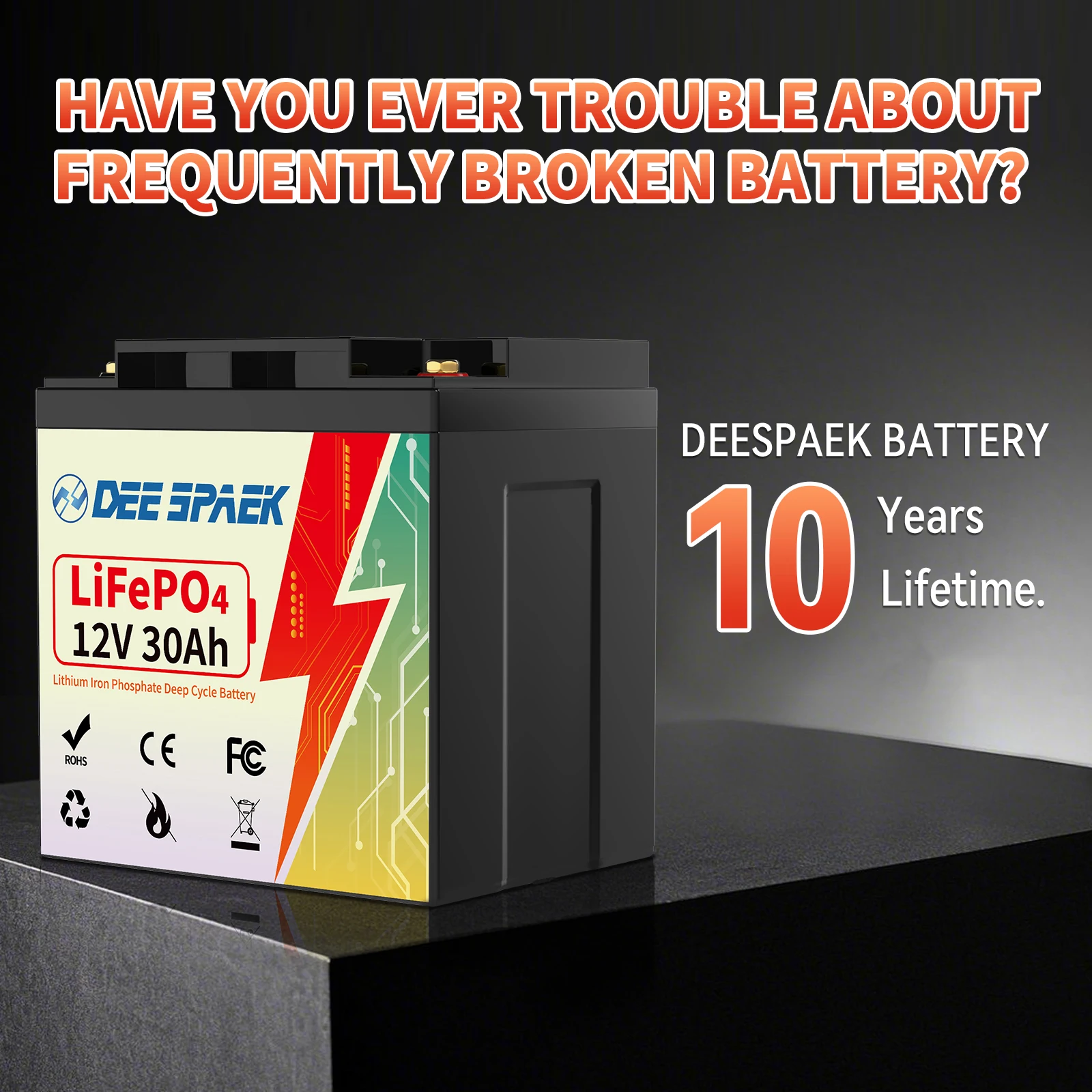 EU สต็อก LiFePO4 แบตเตอรี่ 12V 6Ah 10Ah 12Ah พร้อม BMS แบตเตอรี่ลิเธียมเหล็กฟอสเฟตเก็บพลังงานแบตเตอรี่สําหรับ RV Campers รถเด็ก