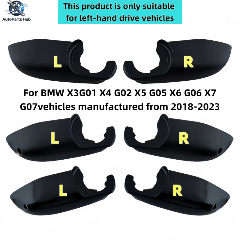 Lower bottom covers forleft and right side mirrors forBMW X3G01 X4 G02 X5 G05 X6 G06 X7 G07vehicles manufactured from 2018-2023