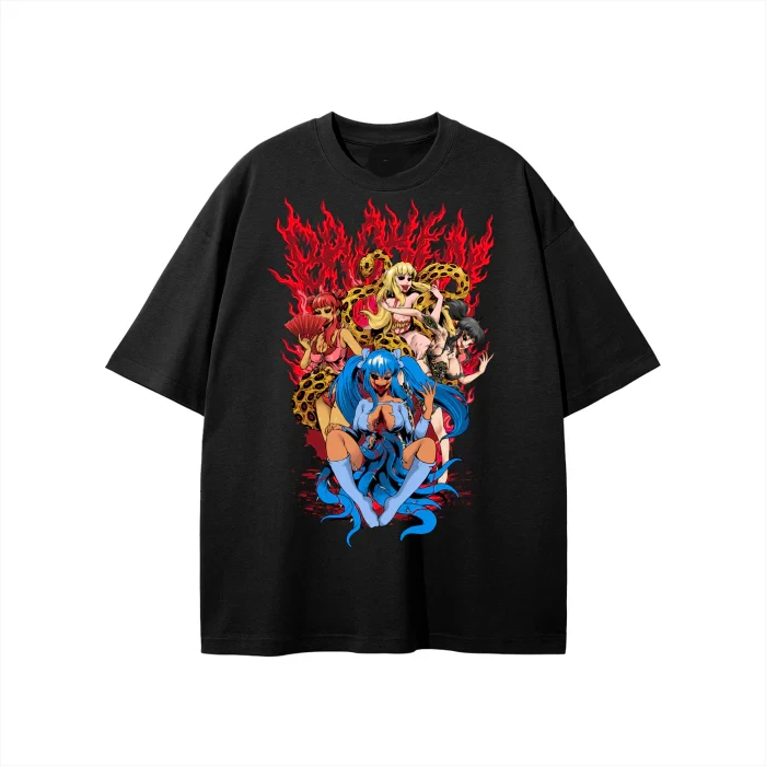 Black Broken Terror Anime Grunge Art Retro Style Summer Casual T-Shirt Men's and Women's Luxury Brand