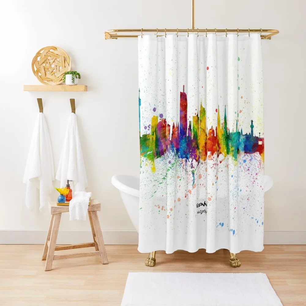 Vienna Austria Skyline Shower Curtain For Shower Modern Bathroom Accessories Curtain