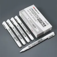 New 1/2/3PCS Waterproof Metal Marker Permanent White Paint Pen Washing Art Painting Graffiti Pens Fabric Wood Leather Marker1MM