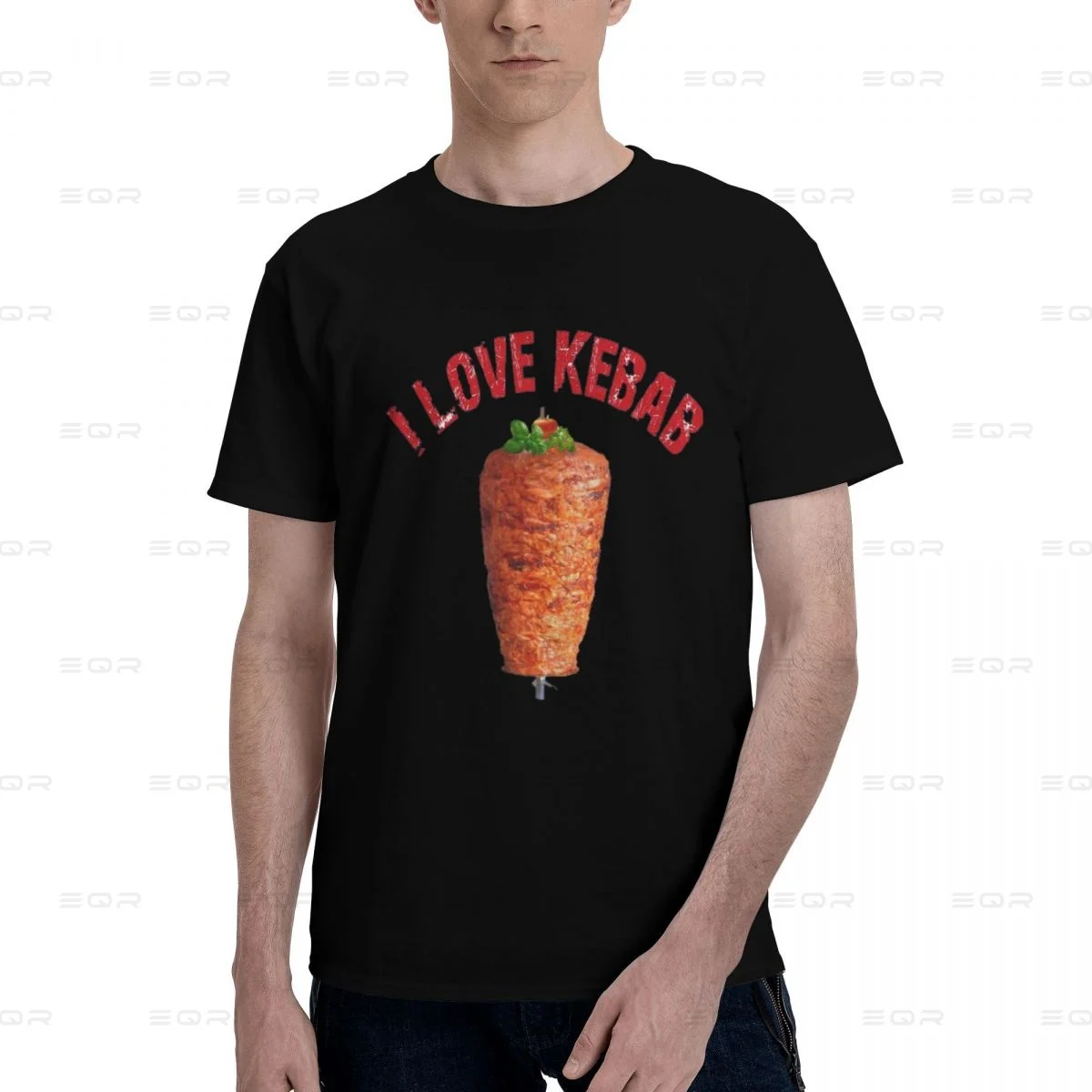 I Love Doner Kebab 1 Men's round neck T-shirt,ins style,Novelty all the year round Gift